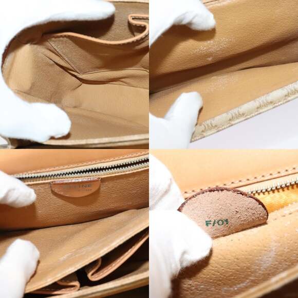 CELINE Macadam Canvas Shoulder Bag Pvc Beige Gold - Picture 12 of 12